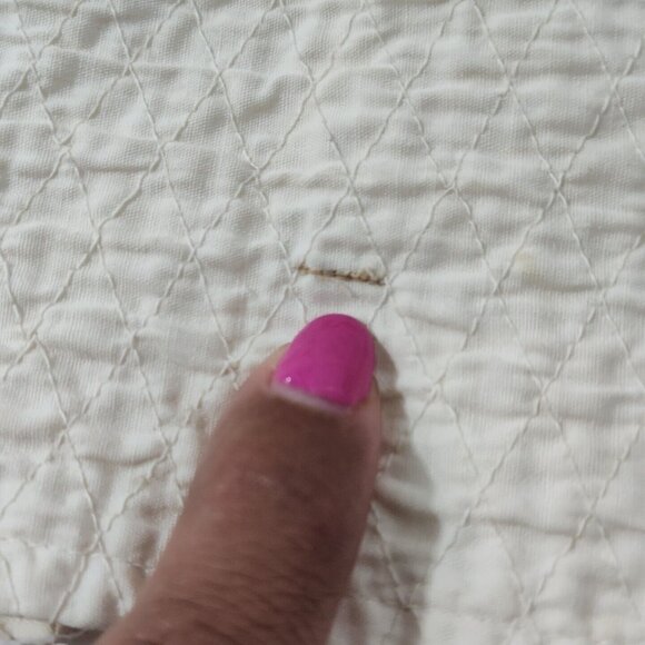 Vintage Kimono Quilted Pattern Fashion Doll Jacket Robe Cream Open Front FLAWS - Picture 4 of 5